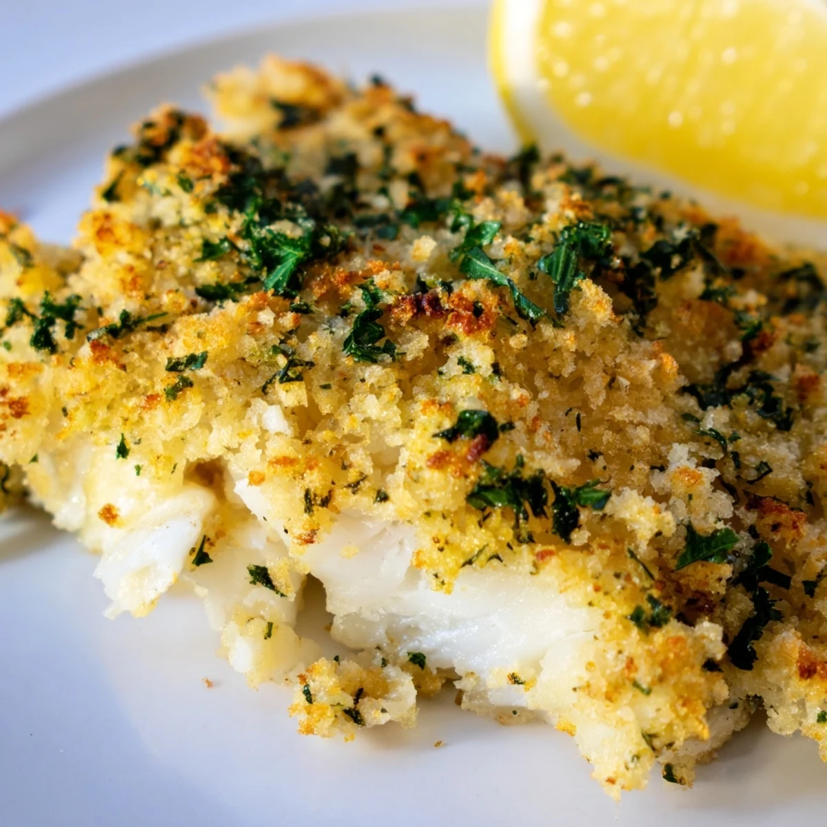 Tender cod fillets topped with a flavorful panko and Parmesan crust, baked to perfection.  