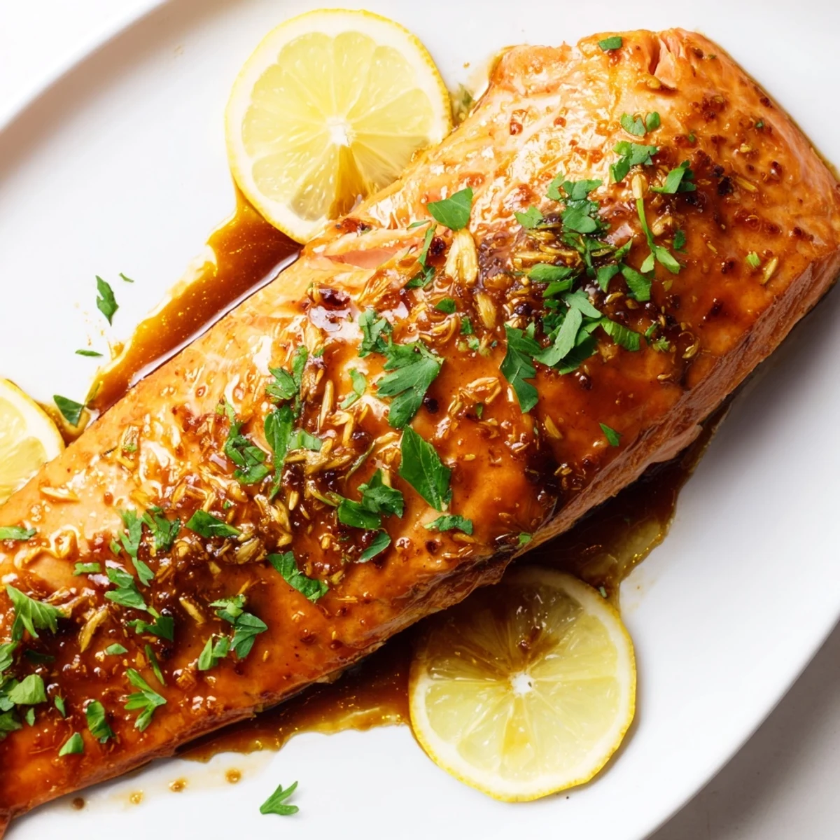 Baked Salmon with Maple Glaze