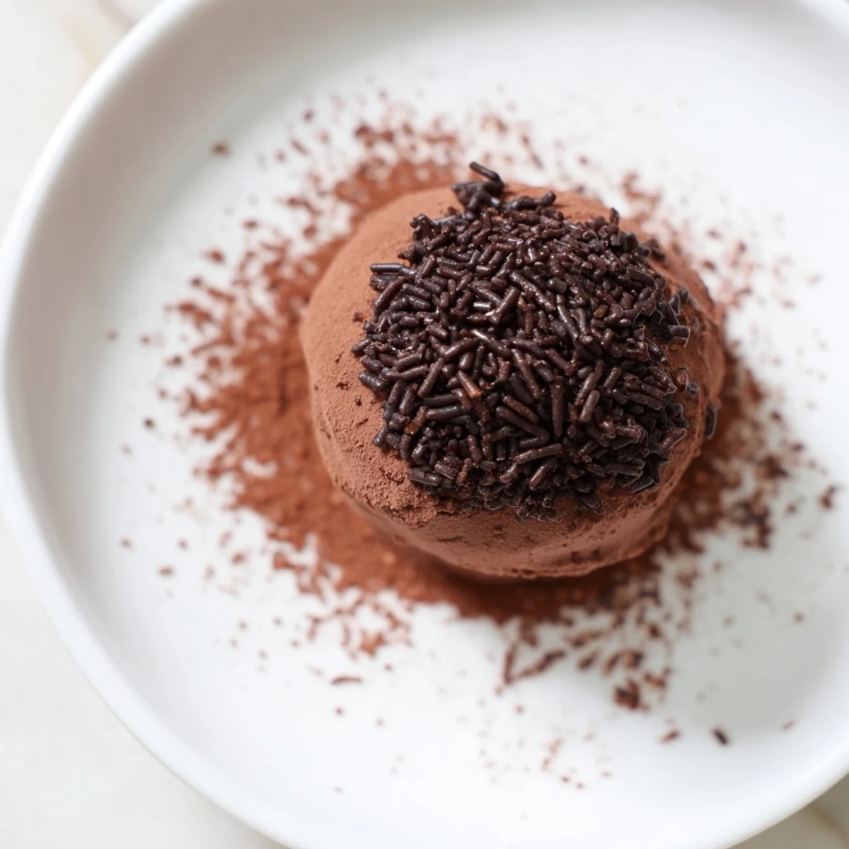 Indulgent homemade Irish Cream Truffles coated in rich cocoa powder, resting on a parchment-lined tray for easy serving.