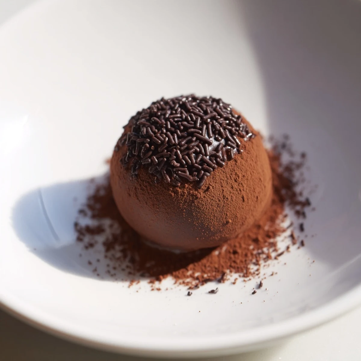 A platter of chilled Irish Cream Truffles garnished with chopped nuts, showcasing their velvety, creamy texture.