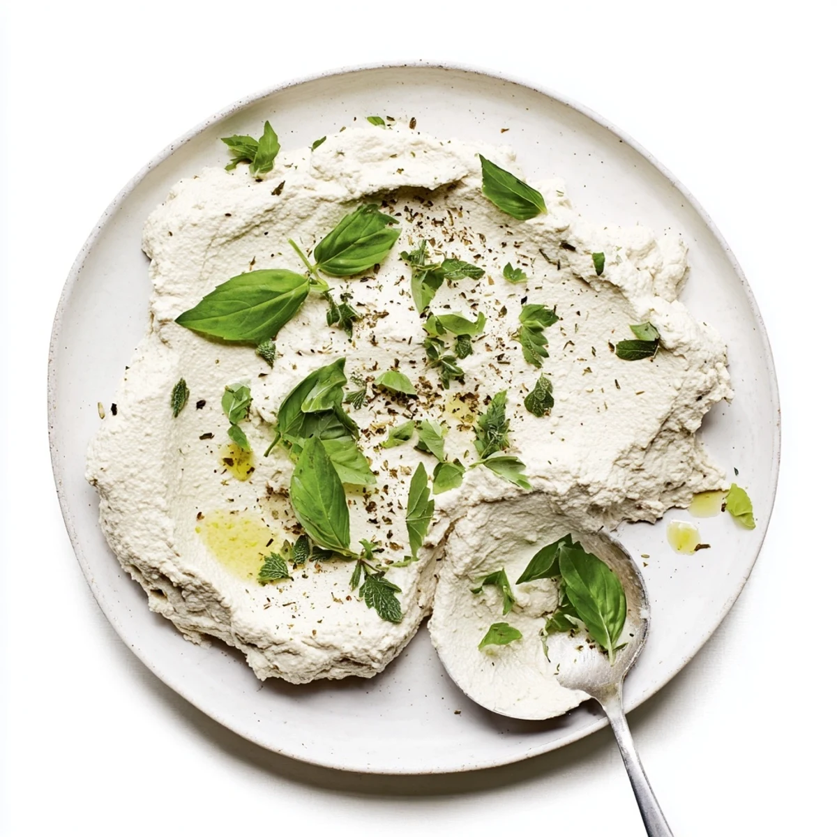 Vegan Tofu Ricotta in a baking dish ready for lasagna