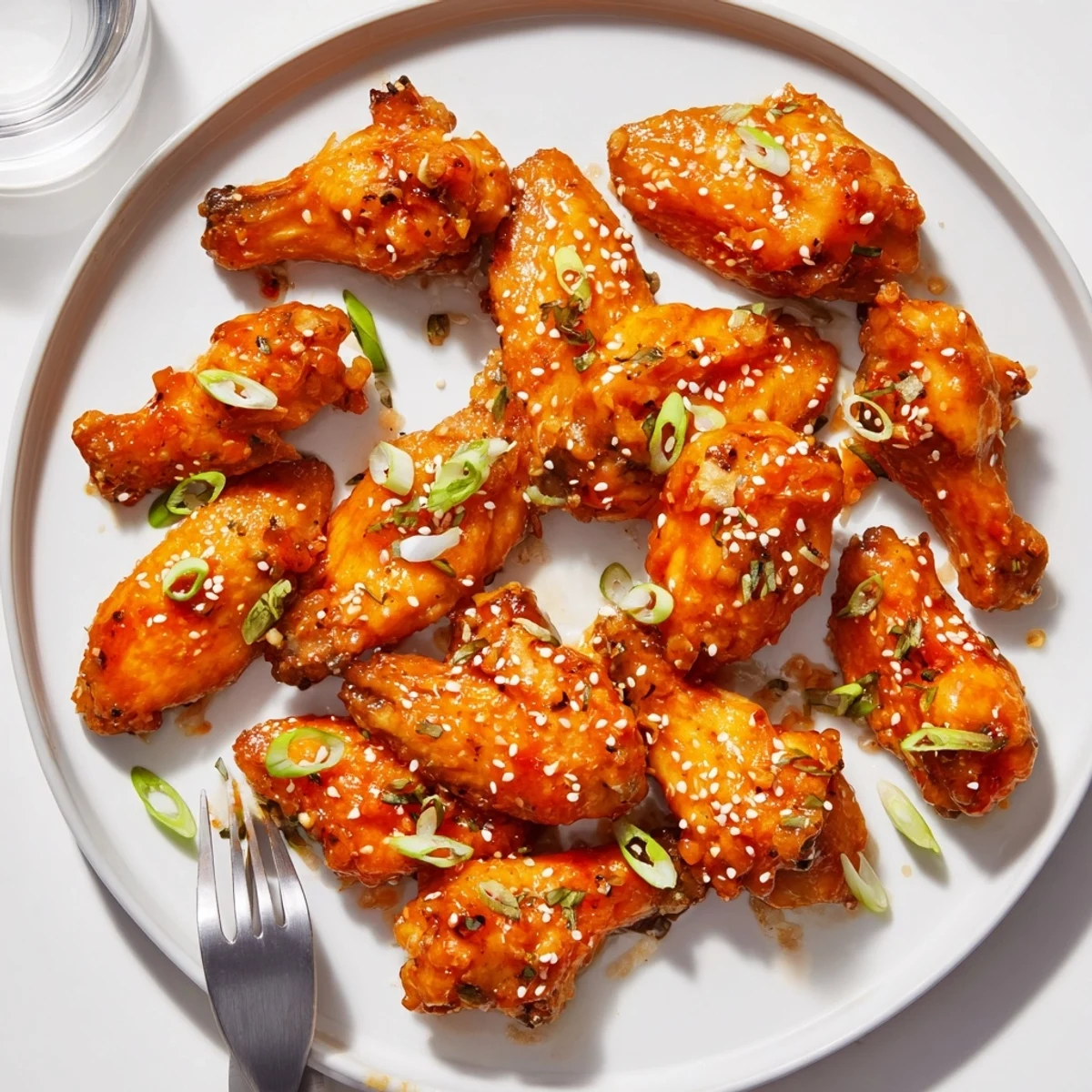 Sticky Orange Chicken Wings served with fluffy white rice and steamed broccoli, perfect for an easy weeknight dinner in a cozy American kitchen.