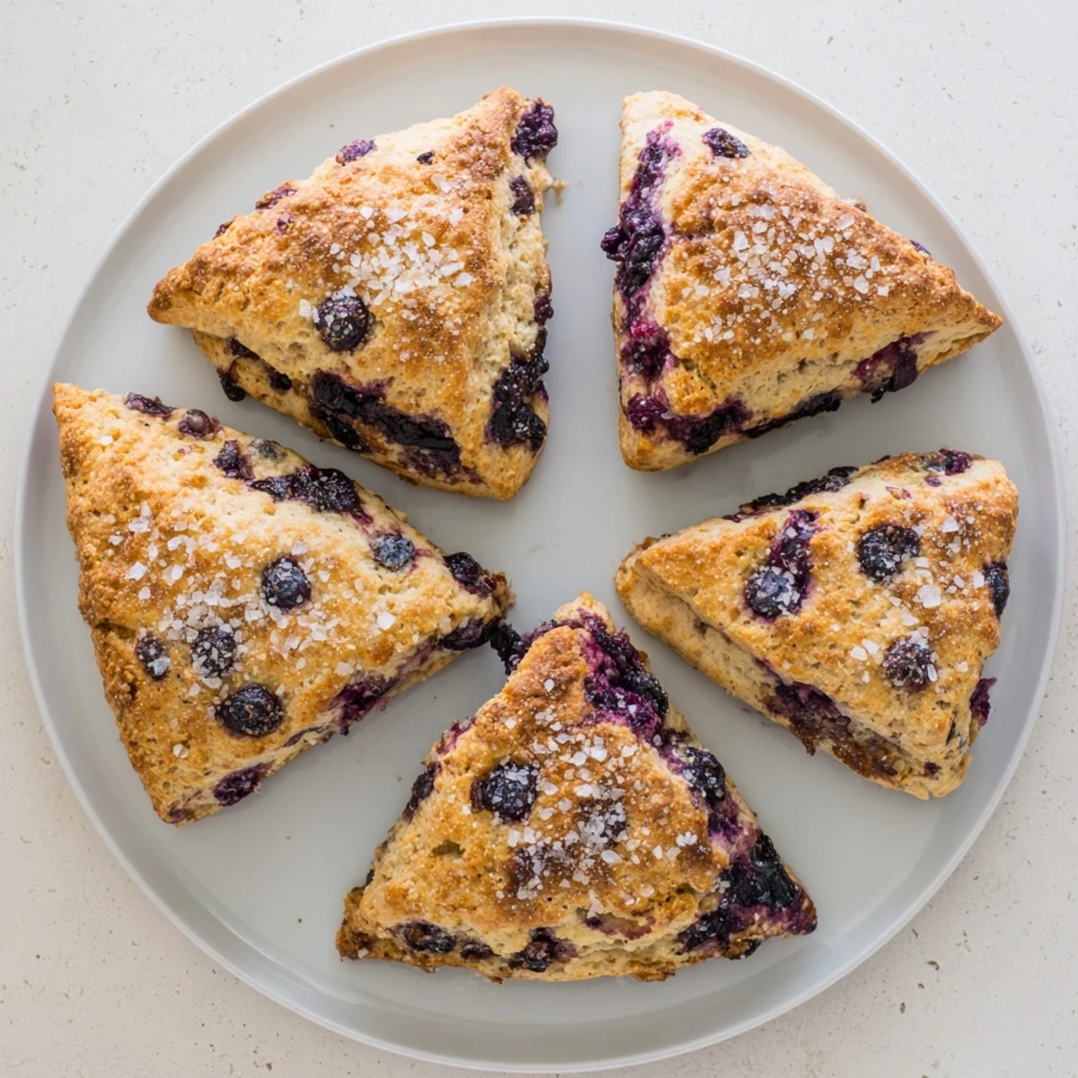Flaky breakfast scones dotted with plump blueberries and dusted with warm Vietnamese cinnamon
