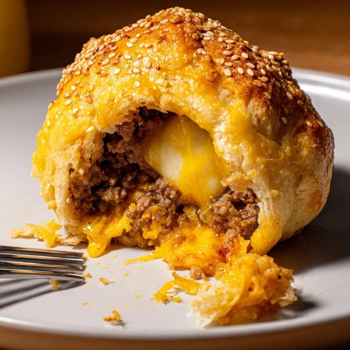 Cheesy Cheeseburger Bombs Explosion Recipe served with dipping sauces, warm and savory