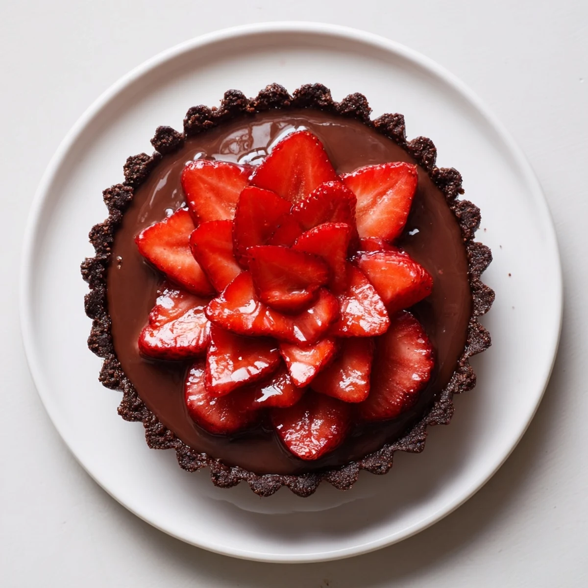 Dark Chocolate Strawberry Tart