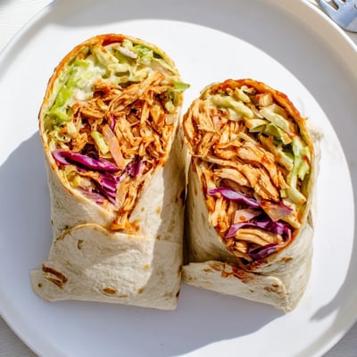 BBQ Chicken Coleslaw Wraps